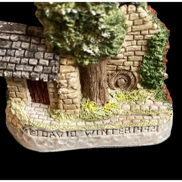 Vintage Village House, 1992 David Winters Cottages Wiltshire Waterwheel, Signed - Picture 6 of 7